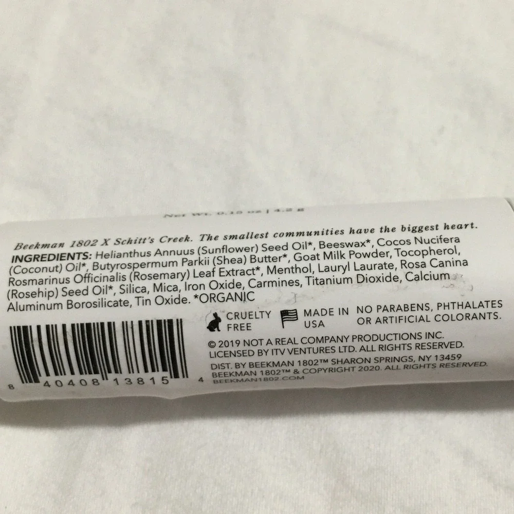 (2) Beekman 1802 Rose Apothecary Tinted Lip Balm Goat Milk NEW